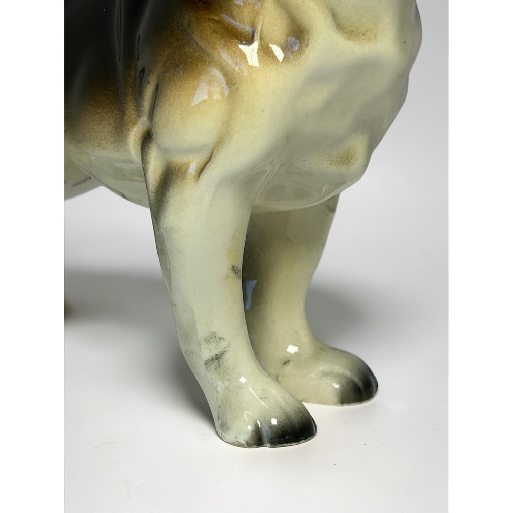 Vintage German Shepherd Ceramic Dog Figurine Standing Japan Black Tan 8 Inch - Picture 7 of 14